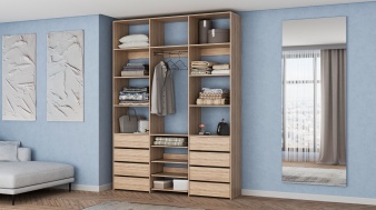 Стеллаж для одежды Мирта 96 BMS с полками