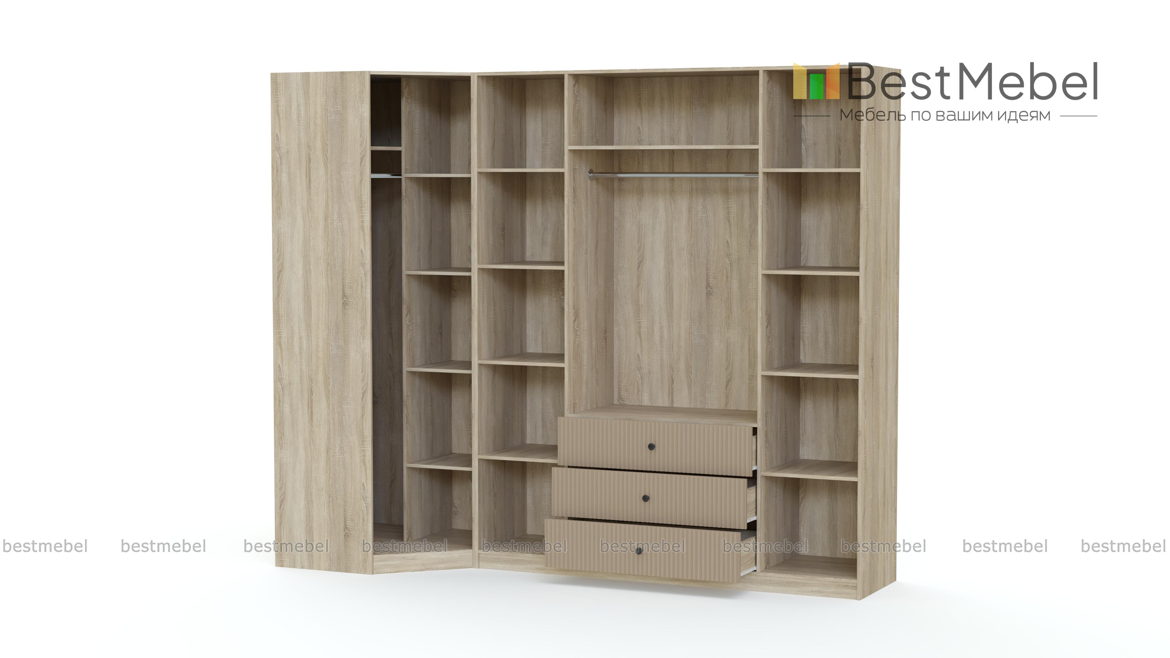 Шкаф угловой Клэр 42 BMS - Фото