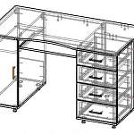 Схема сборки Письменный стол КС 20-39 BMS