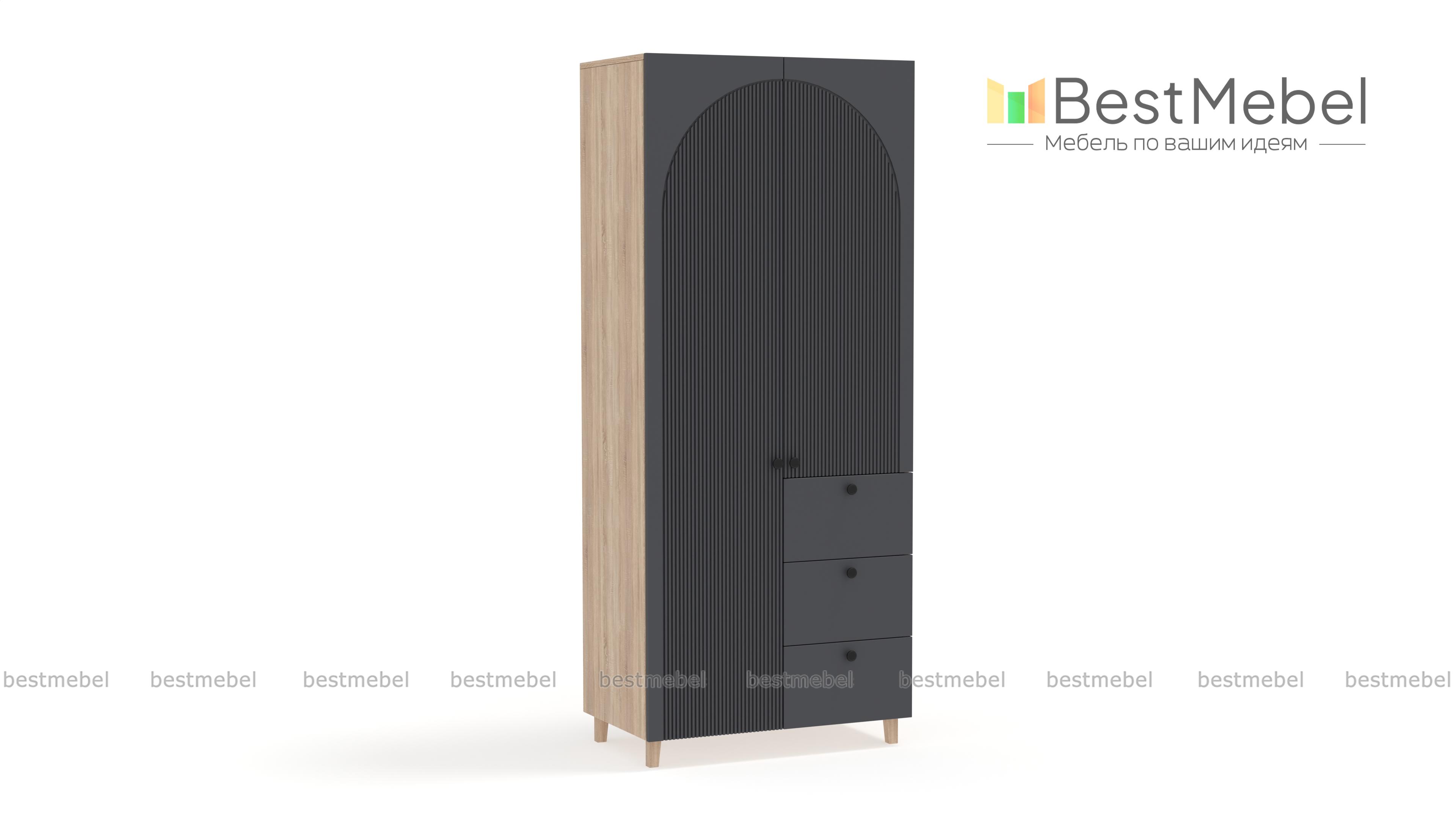 Шкаф распашной Вивьен 1 BMS - Фото