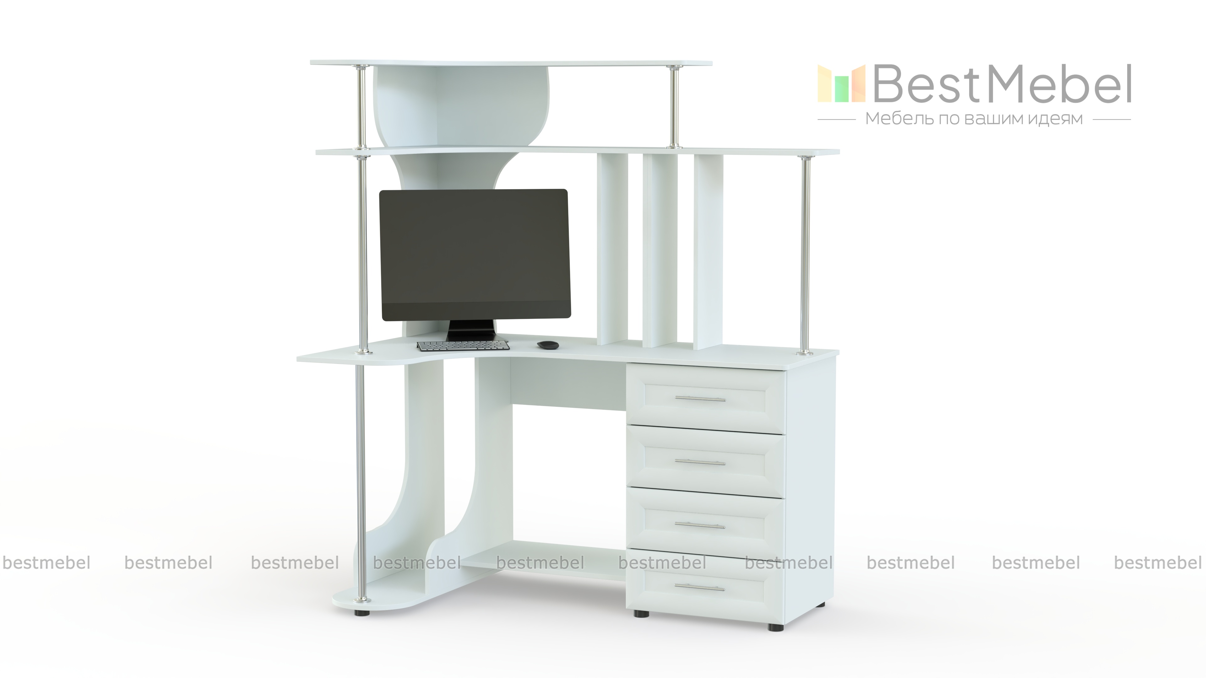 Компьютерный угловой стол Вулкан BMS