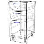 Схема сборки Шкаф нижний 3 ящика Парма BMS