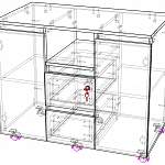 Схема сборки Тумба для оргтехники Марс 3 BMS