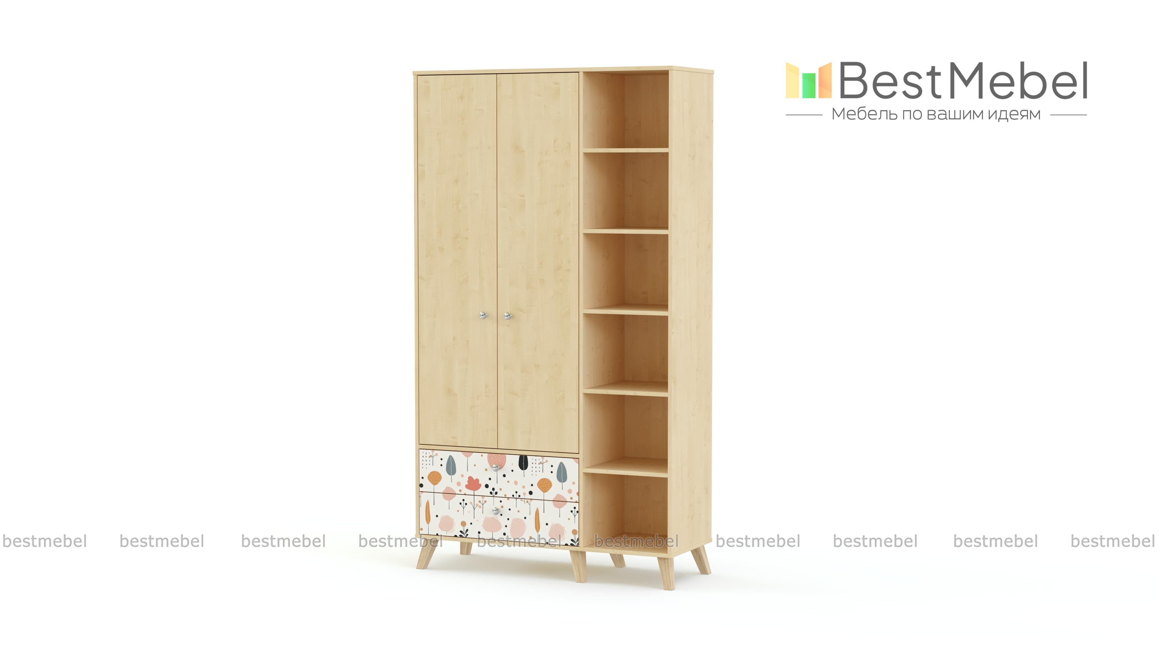 Шкаф распашной Эльза 4 BMS - Фото