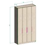 Шкаф распашной Остин Лайт 3 BMS