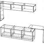 Чертеж Стенка со столом Агава BMS