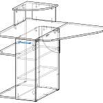 Чертеж Компьютерный стол Маэстро BMS