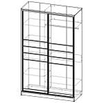 Шкаф-купе Домашний-8 BMS (1500х2400х600) (Белье - Платье (2))