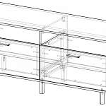 Чертеж ТВ тумба PEY13 BMS