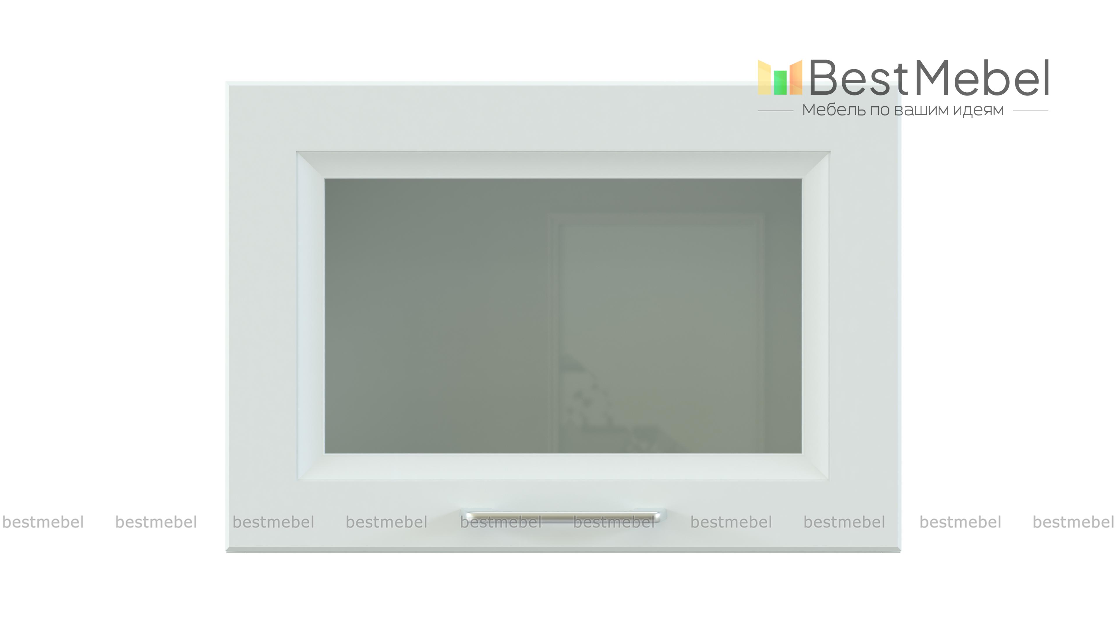 Шкаф верхний горизонтальный остекленный Европа BMS - Фото