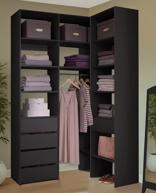 Гардеробная угловая Страйп 2 (1400*2200*1000)