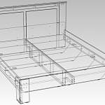Чертеж Кровать Силуэт BMS
