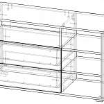 Чертеж Тумба ТВ Мишель 2101 BMS