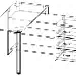 Схема сборки Письменный стол Роберт-21 BMS