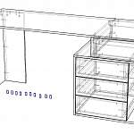 Чертеж Письменный стол Стайл-2 BMS